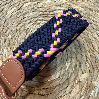 Cinturón Trenzado Azul y Rosa