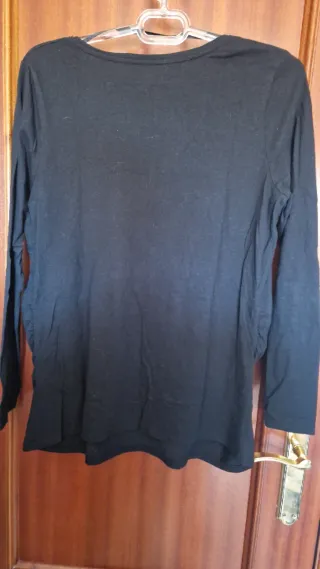 Camiseta premamá Kiabi negra talla XL