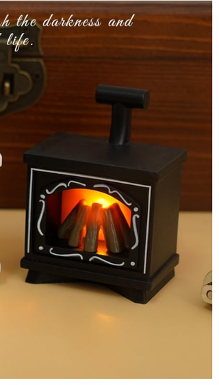 Mini Caminetto LED Casa Bambole 1:12