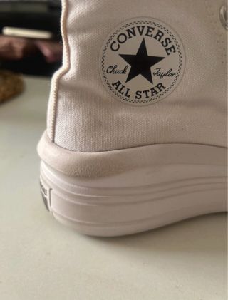 Converse plataforma blancas
