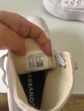 Converse plataforma blancas