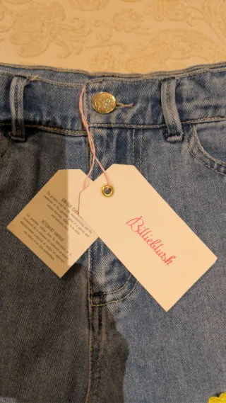 Calças de menina  bordado Just Love da Billiblush