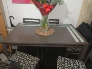 Mesa de madera con 5 sillas