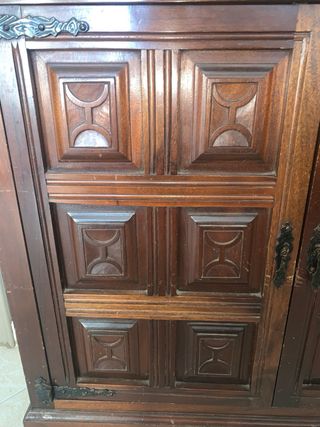 Taquillón zapatero madera y mármol