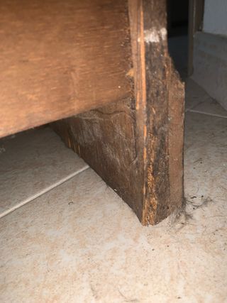 Taquillón zapatero madera y mármol