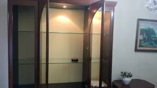 Vitrina de madera y cristal