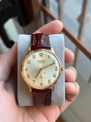 Reloj Vintage Dogma Prima 17 Rubis -Chapado en oro