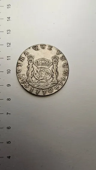 Moneda Antigua 8 Reales 1770 Columnario