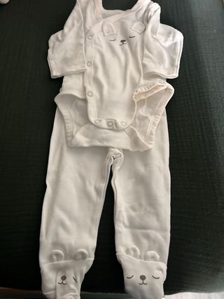 Conjunto body y pantalón bebé oso