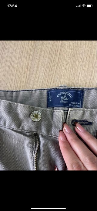 Pantalón vaquero slim gris Springfield hombre