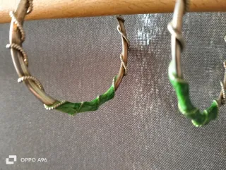 Orecchini vintage argento e verde