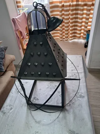 Lámpara rural forja metal