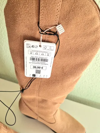 Botas cowboy altas camel