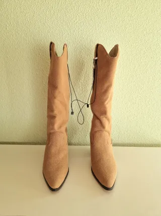 Botas cowboy altas camel
