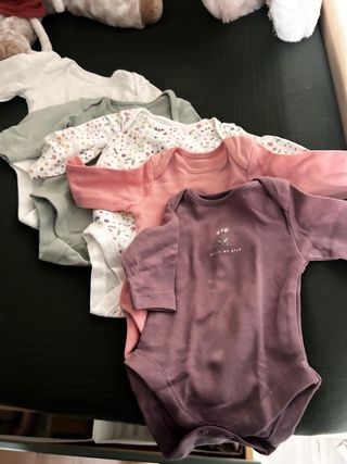 Pack 5 bodies bebé manga larga