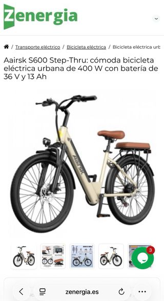Bicicleta eléctrica Aairsk S600