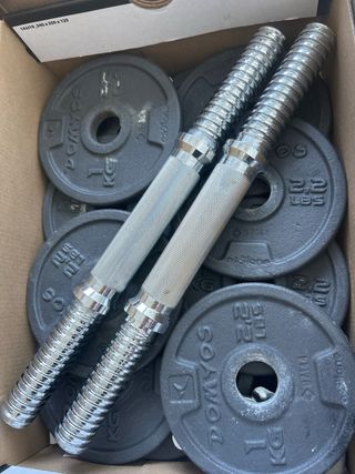 Set Mancuernas Discos Hierro DOMYOS