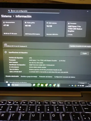 HP EliteBook 645 14' Plata
