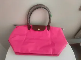 Bolso Longchamp Rosa y Marrón
