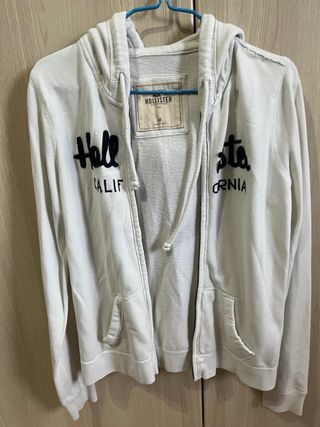 Sudadera Hollister Blanca Talla M
