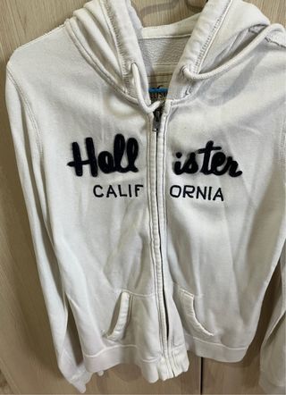 Sudadera Hollister Blanca Talla M