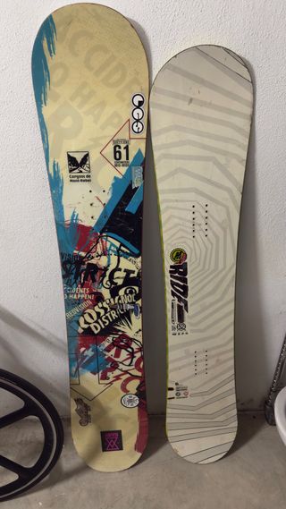 Tavola da snowboard Ride 61 e 52