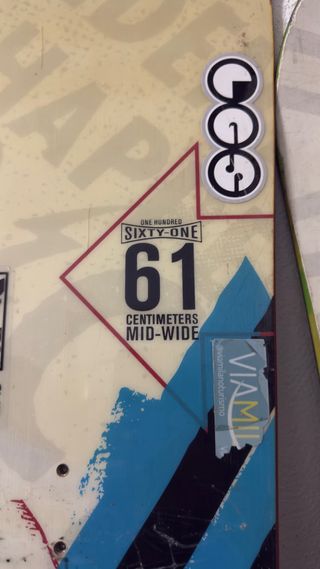 Tavola da snowboard Ride 61 e 52