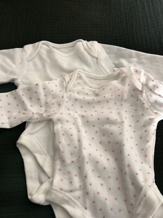 Pack 2 bodies bebé blancos
