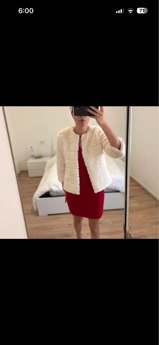 Pelliccia sintetica avorio