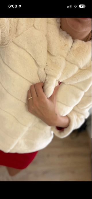 Pelliccia sintetica avorio