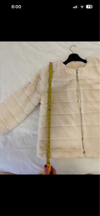 Pelliccia sintetica avorio