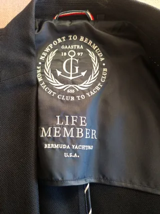 Americana azul hombre