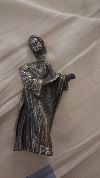 Figura religiosa de bronce antigua