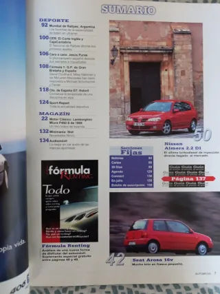 REVISTA AUTOMÓVIL NÚMERO 269 AÑO 2000