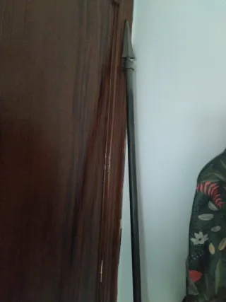 Barra Cortina Hierro Forjado Negra