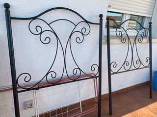 Cabeceros de cama metálico negro 1,90