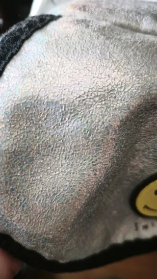 Bolso Zara x SmileyWorld Plateado Holográfico