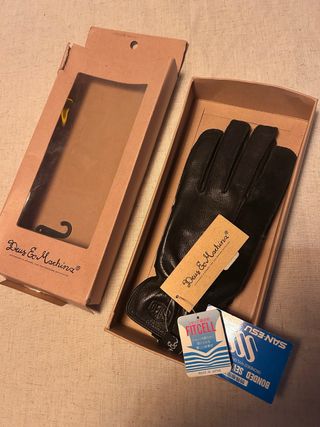 Guantes Moto Cuero Negro Deus Ex Machina