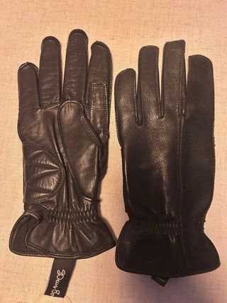 Guantes Moto Cuero Negro Deus Ex Machina
