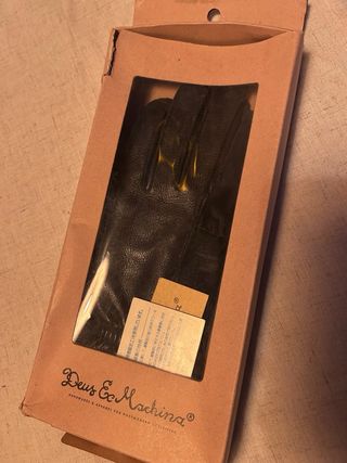 Guantes Moto Cuero Negro Deus Ex Machina