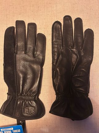 Guantes Moto Cuero Negro Deus Ex Machina