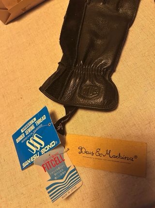 Guantes Moto Cuero Negro Deus Ex Machina
