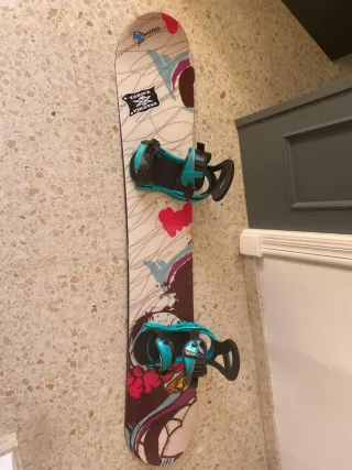 Tabla Snowboard con Fijaciones
