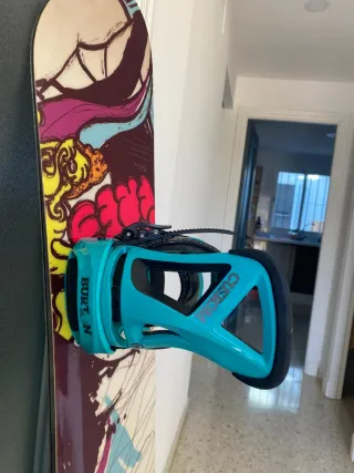 Tabla Snowboard con Fijaciones