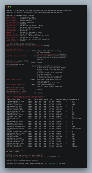 SSD Kingston 120 GB - 4000 horas