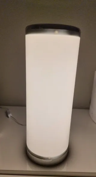 Lámpara LED Sobremesa Plata y Blanca