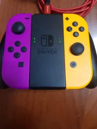 Joycons Switch Morado y Amarillo Originales