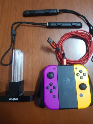 Joycons Switch Morado y Amarillo Originales