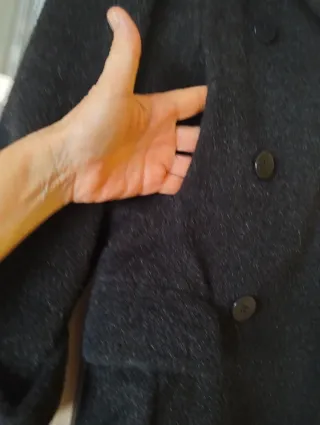 Abrigo largo lana gris