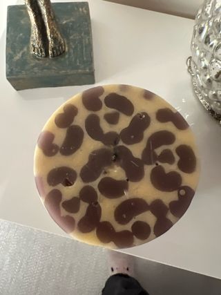 Vela Zara Home Leopardo Beige y Marrón